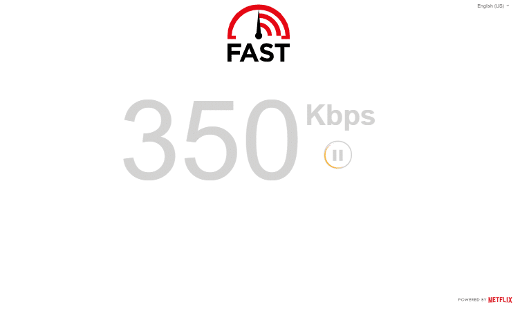 fast اختبار سرعة الإنترنت